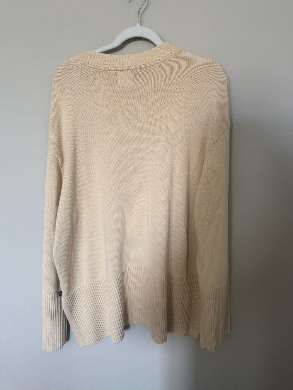 GAP 100% Cotton Cream Oversized Crewneck Sweater XL - Picture 4 of 6
